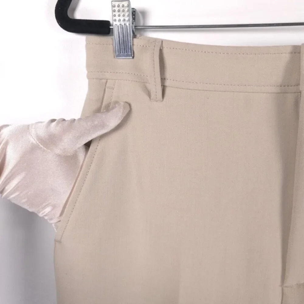 ZARA Wide Leg High Waist Straight Pants Trousers Pressed Crease‎ 2757/703 MEDIUM